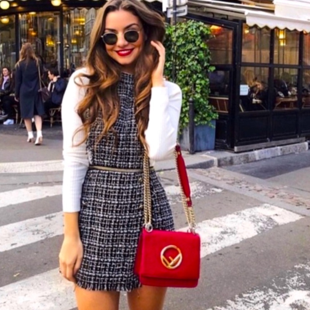 Zara tweed black romper jumpsuit XS NWOT